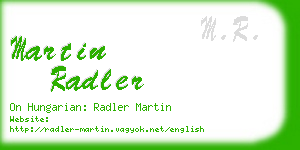 martin radler business card